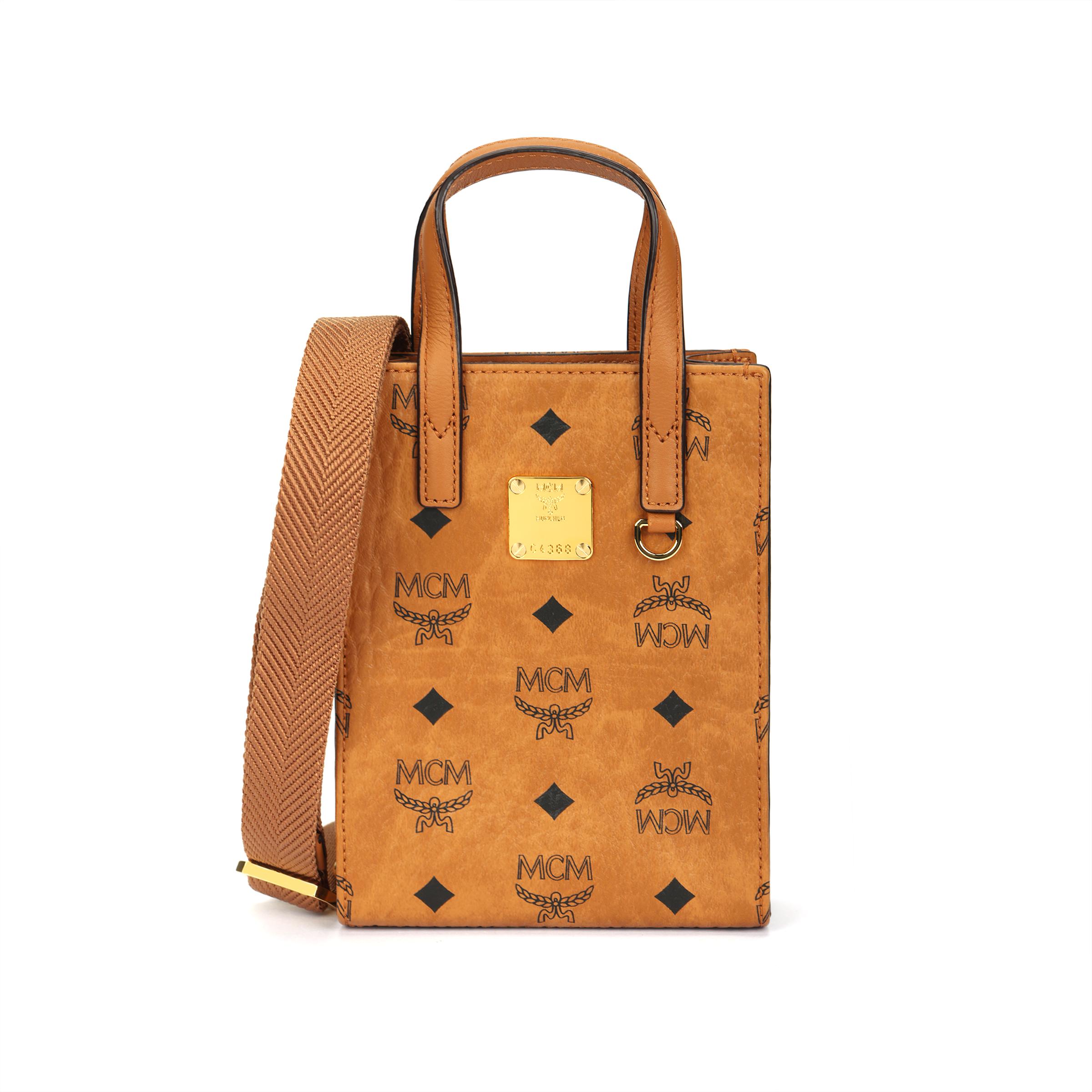 

MCM Klassik Visetos Aged Leather Print Synthetic Leather Handbag Shopping Bag Mini Women s Brown with Brandy Color One Size-Basic Set (Bag+Dust Bag) коричневий