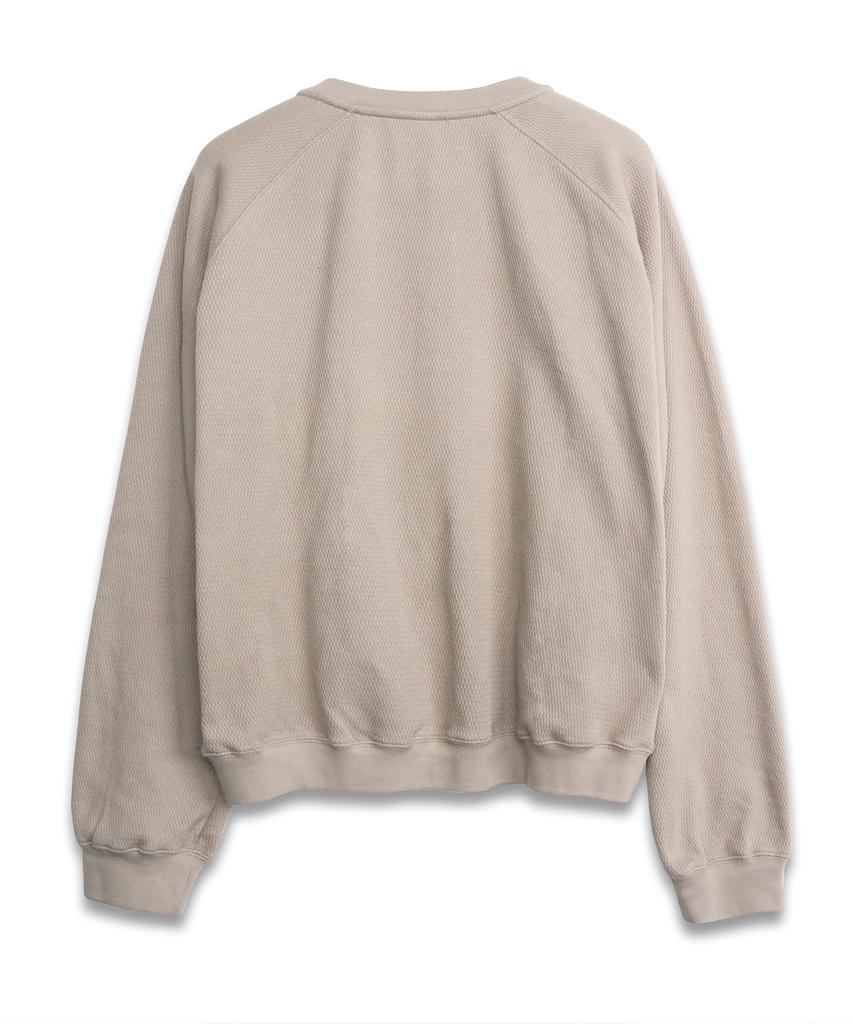 DOFFJASON Thermal Waffle Henley Neck Oatmeal