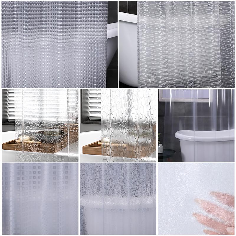 Premium Extra-Thick EVA Waterproof Shower Curtain Set - Antibacterial & Water Barrier