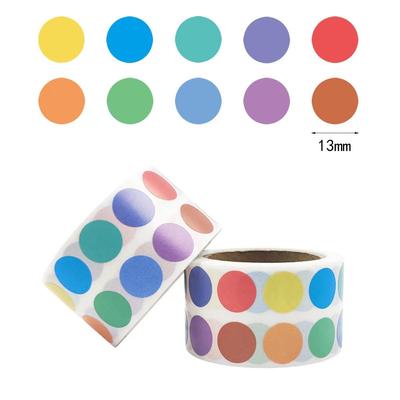 Decorative Round Self-Adhesive Color Dot Stickers for Classification and Marking