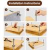 With Ergonomic Handle Book Binding Kits Bamboo Wood Book Press  for Beginners Bookbinding Supplies
