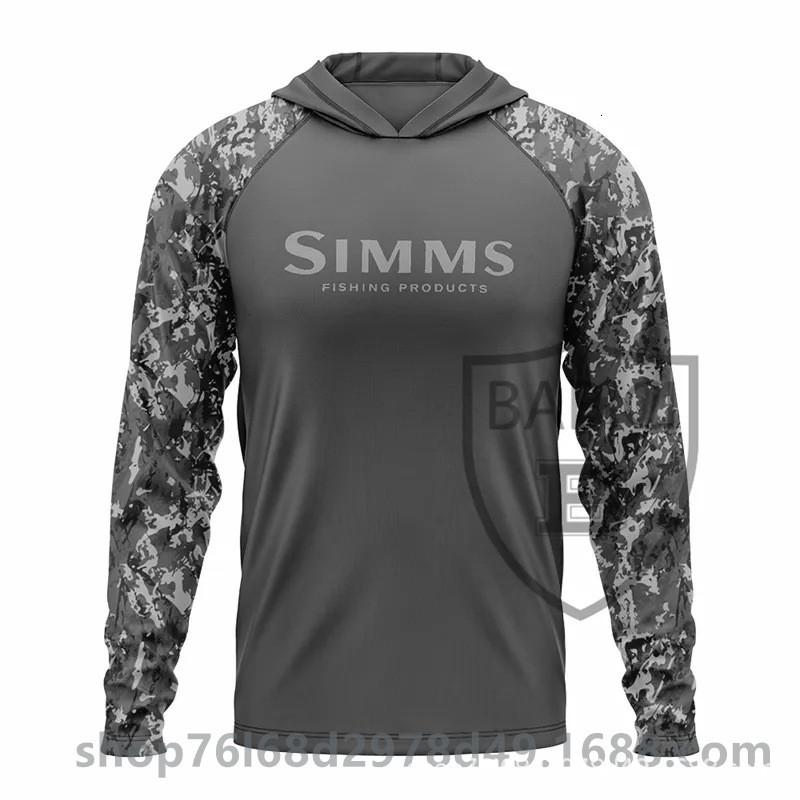 Mens Quick-Dry Fishing Hoodie UPF 50 Sun Protection Long Sleeve Shirt Camo Print Breathable Outdoor Apparel