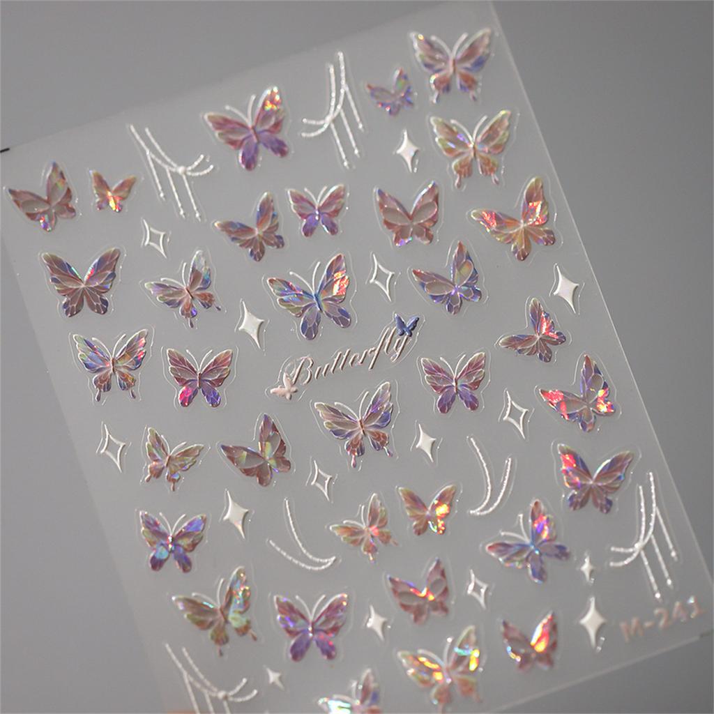 1pcs 5D Fashion Cartoon Mini Bow Nail Art Stickers Red Black White Ribbon Nail Decorations Decals DIY Nail Accessories