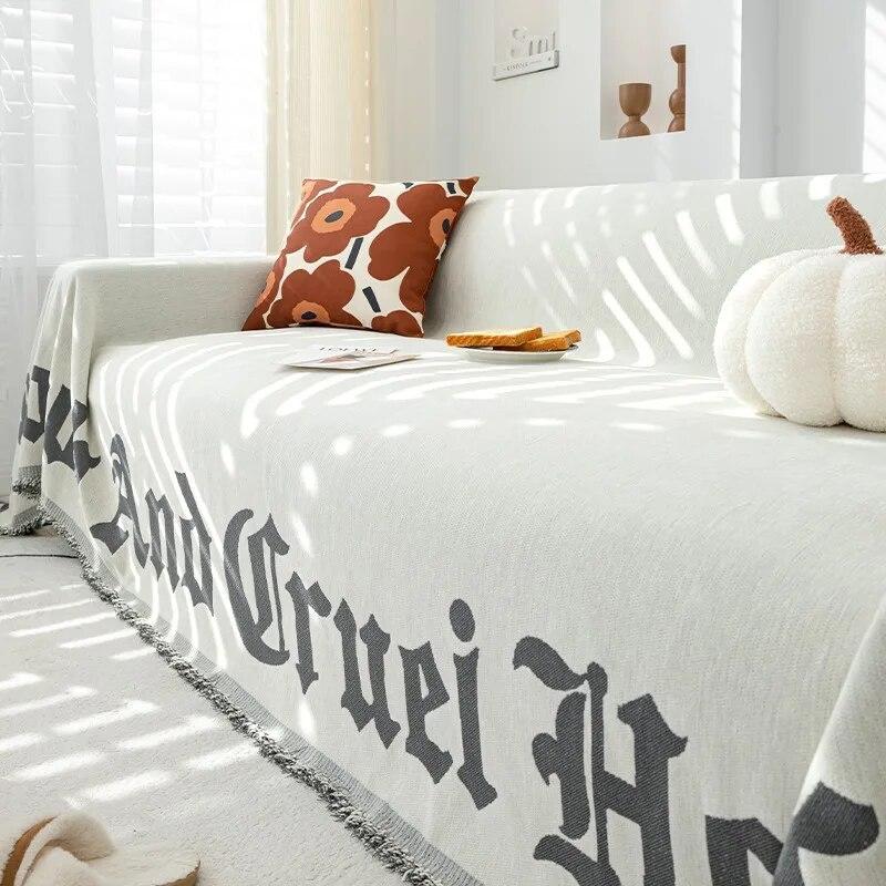 Sofa Cover Chenille Sofa Towel Blanket Couch Cover Universal Anti-cat Scratch Sofa Cover for Living Room 1/2/3/4 Seater