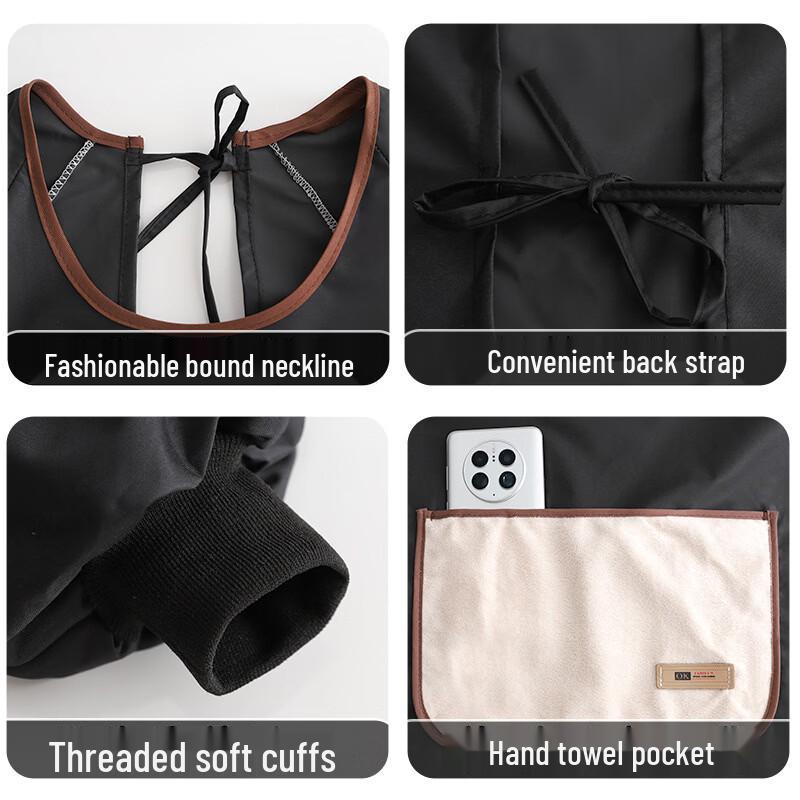 Long-Sleeve Waterproof Kitchen Apron