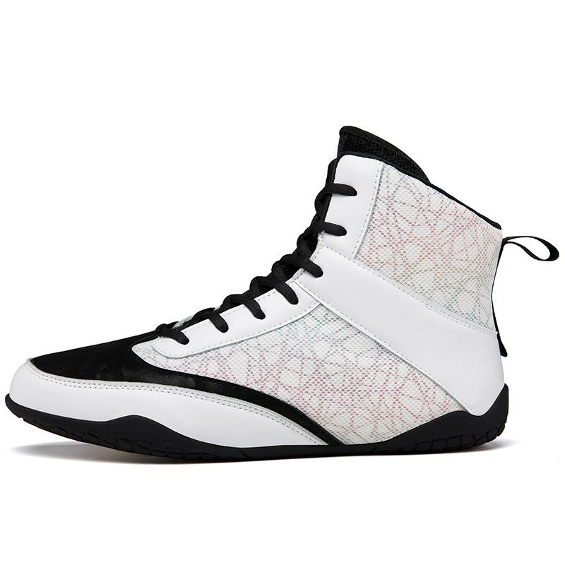 

Боксерская обувь для мужчин Обувь Sanda с низким вырезом Боевая тренировочная обувь Борцовская обувь Длинные ботинки Боксерская обувь для женщин 36 белый