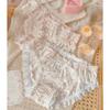 Summer French Floral Cotton Underwear for Women Plus Size Sexy Panties