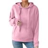 Women's Fashion Casual Solid Color Pocket Long Sleeve Hoodie