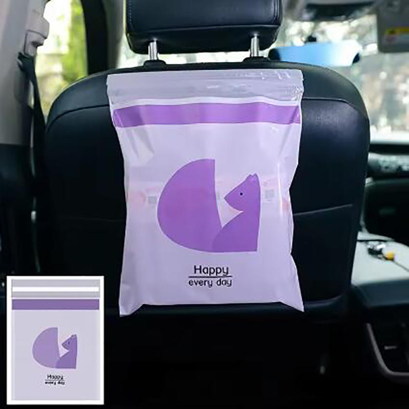 15PCS Car Leak-proof Vomiting Garbage Bag Portable Self-adhesive Garbage Cleaning Storage Bag