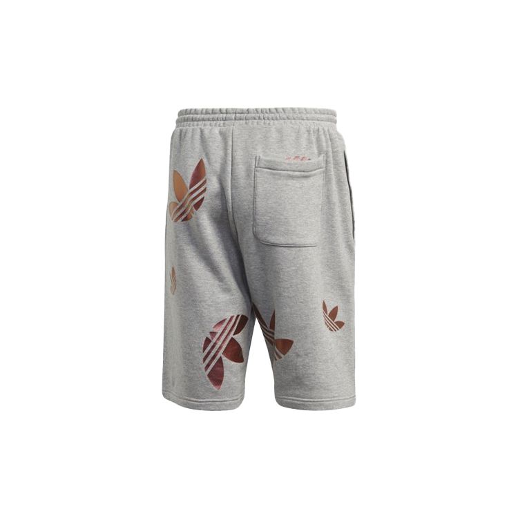 Adidas Originals Zeno Big Trefoil Logo Track Shorts Men Bottoms Grey GD0983