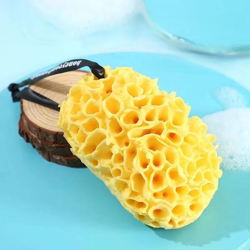 Burete de baie tip fagure, super moale, bilă de baie, produse de uz casnic pentru baie, nu împrăștie, pentru copii, adorabil, floare pentru baie cu bule
