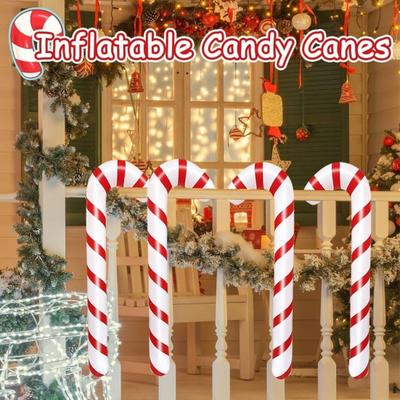 Yousheng Inflatable Candy Canes Balloons for Christmas Decorations Large Candy Sticks with Red And White Stripe for Xmas Indoor Outdoor Holiday Yard