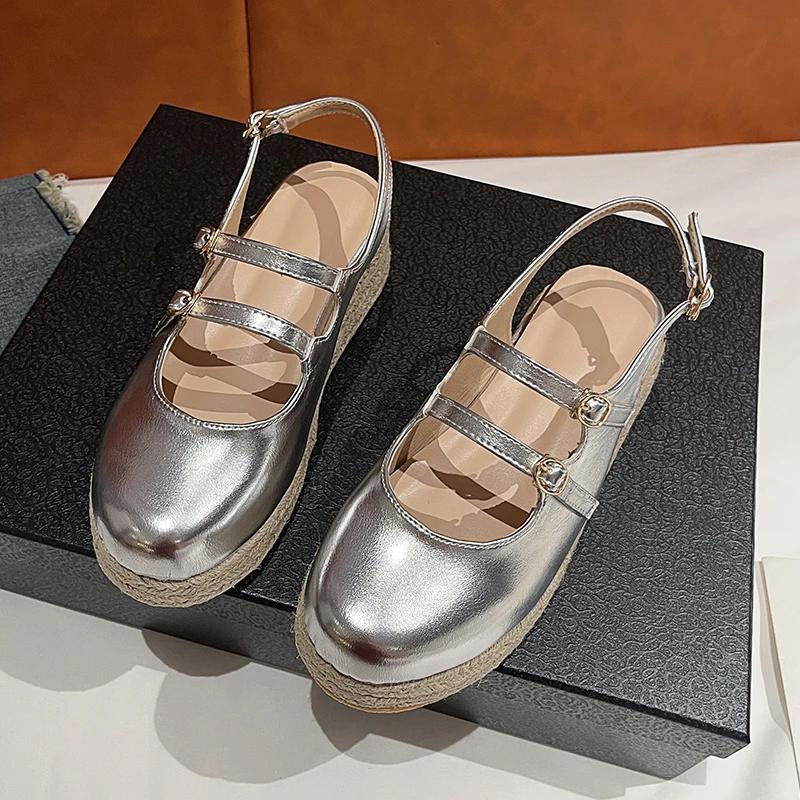 Shoes Female 2025 Brand Closed Toe Women's Sandals Buckle Strap Casual Sandals Women Summer Belt Buckle Shoes for Women