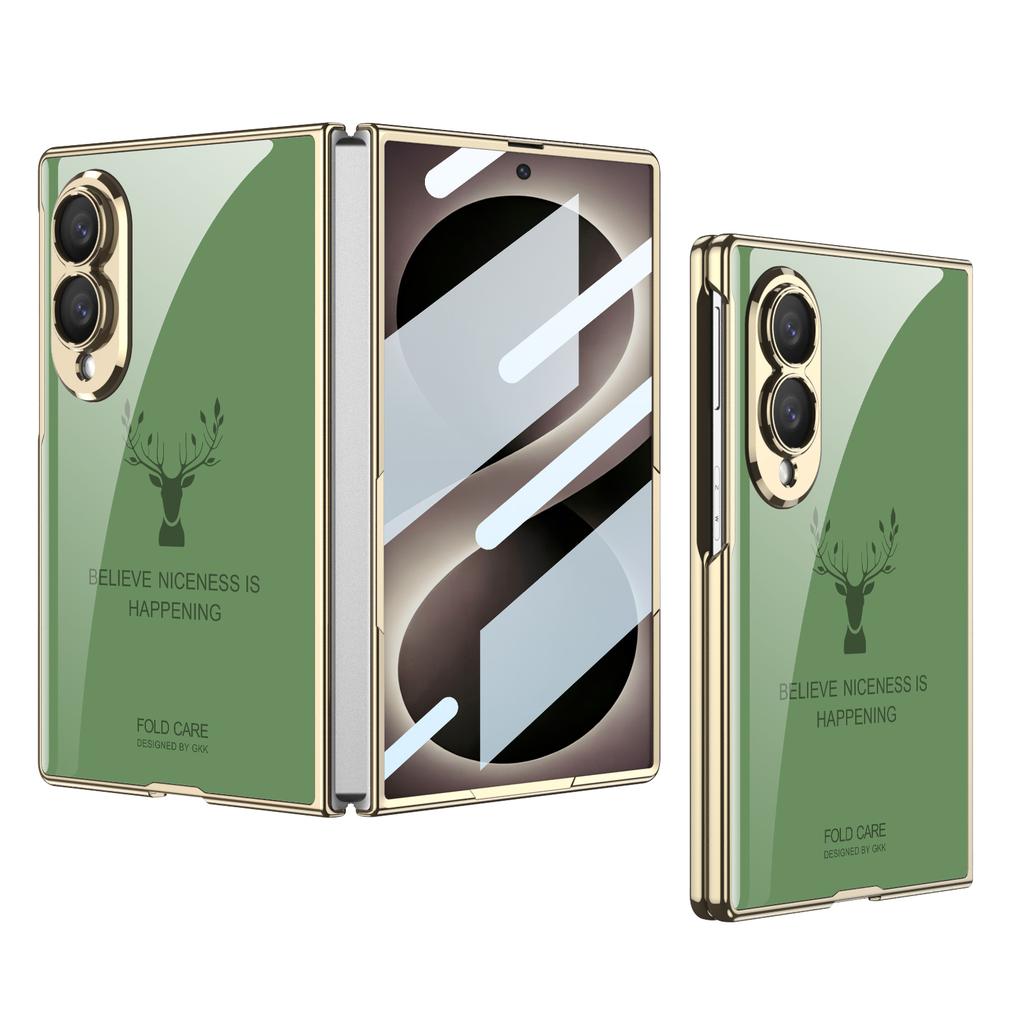 Luxus Galvanisiert Bemaltes Glas Case für Samsung Galaxy Z Fold 8 Ultra Äußerer Bildschirm Glas Schutzhülle für Galaxy Z Fold7 Hülle