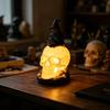 Halloween Totenkopf Statue, Gruselige Harz Hexe Totenkopf Figur, Gotische Skelett Skulptur für Regal, Schreibtisch, Zuhause, Büro Dekoration