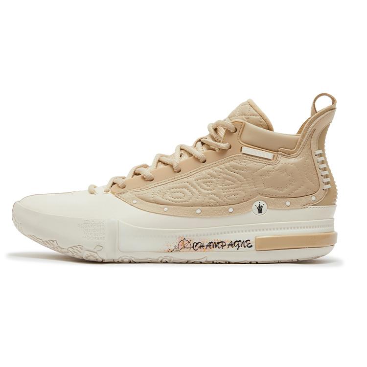 new 361° Joker Yokei Generation One Basketball Shoes Men Mid Top Lotus Seed White/Apricot Tea Brown
