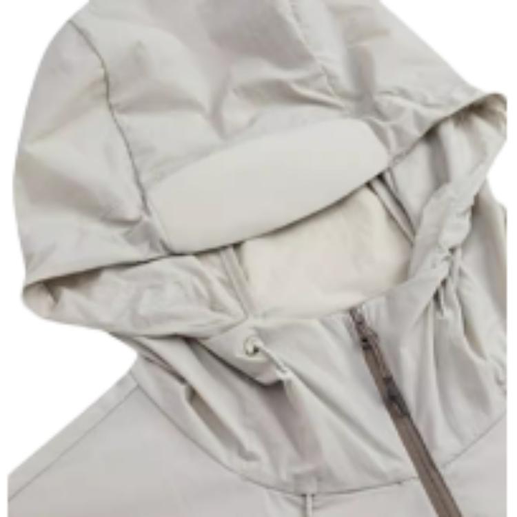 Anta Outdoor Series Loose Spliced Hooded Long Sleeve Sun Protection Jacket Men Jackets Light-Gray Brown 152436606-3