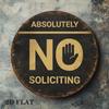 1pc 8x8in Vintage Round No Soliciting Sign Decorative Do Not Disturb Plaque for Home Office Store Gift