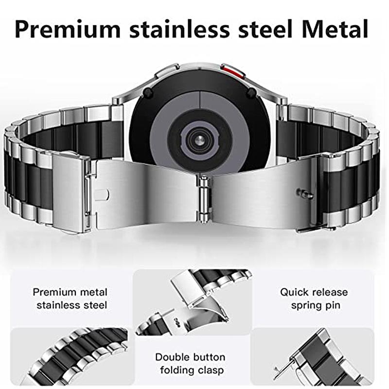Bracelet + Boîtier pour Samsung Galaxy Watch 6 5 4 44mm 40mm Classic 46mm 42mm Bracelet en Acier Inoxydable Galaxy Watch 3 5 Pro 41 45mm Bracelet