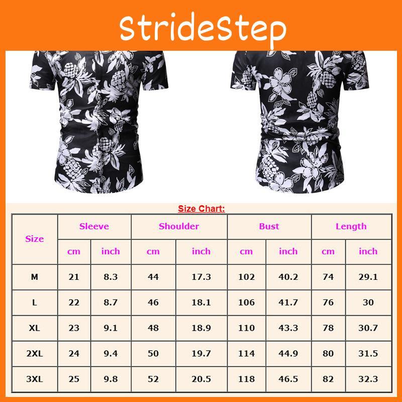 Luxurious Men's Hawaii Floral Casual Shirt With Short Sleeves And Slim Fit Design