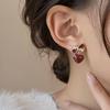 Red Bow Heart Earrings: Women's Chic Luxury, Unique & Exquisite Douyin Trend