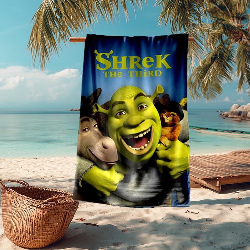 Ultra-Soft Beach Towel with Shrek Theme,Ideal for Pool - Camping, Diving - Perfect Travel Essential, Vibrant Beach Towel.