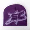Autumn and Winter New SC Five-pointed Star Jacquard Knitted Hat Men's and Women's Fashion Street Cold Hip-hop Hip-hop Pullover Hat