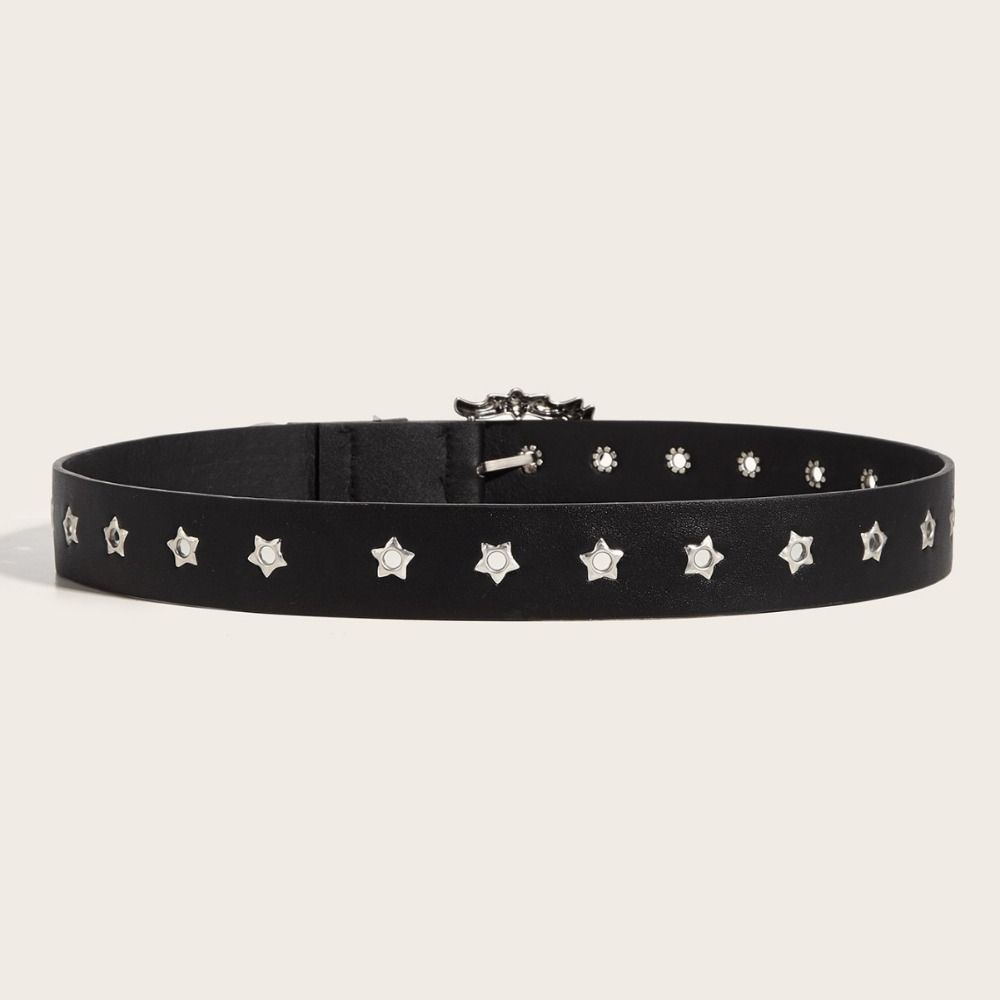 PU Leather Y2K Belt Spicy Girl Men Belt Trend Rivet Belt Jeans Accessories