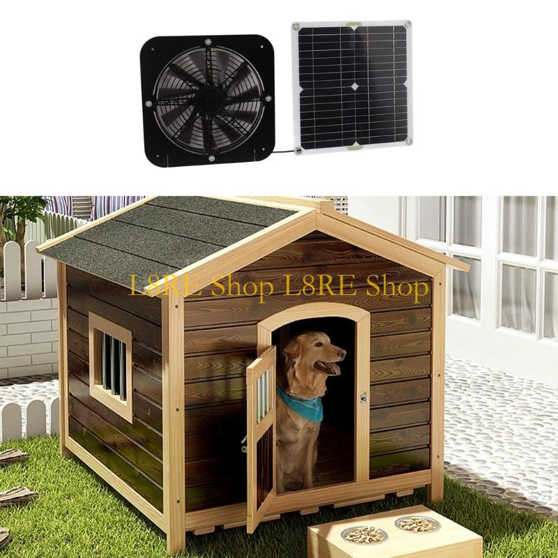 L8RE Monocrystalline Solar Panel Greenhouses Ventilation Pet House Exhaust Fan