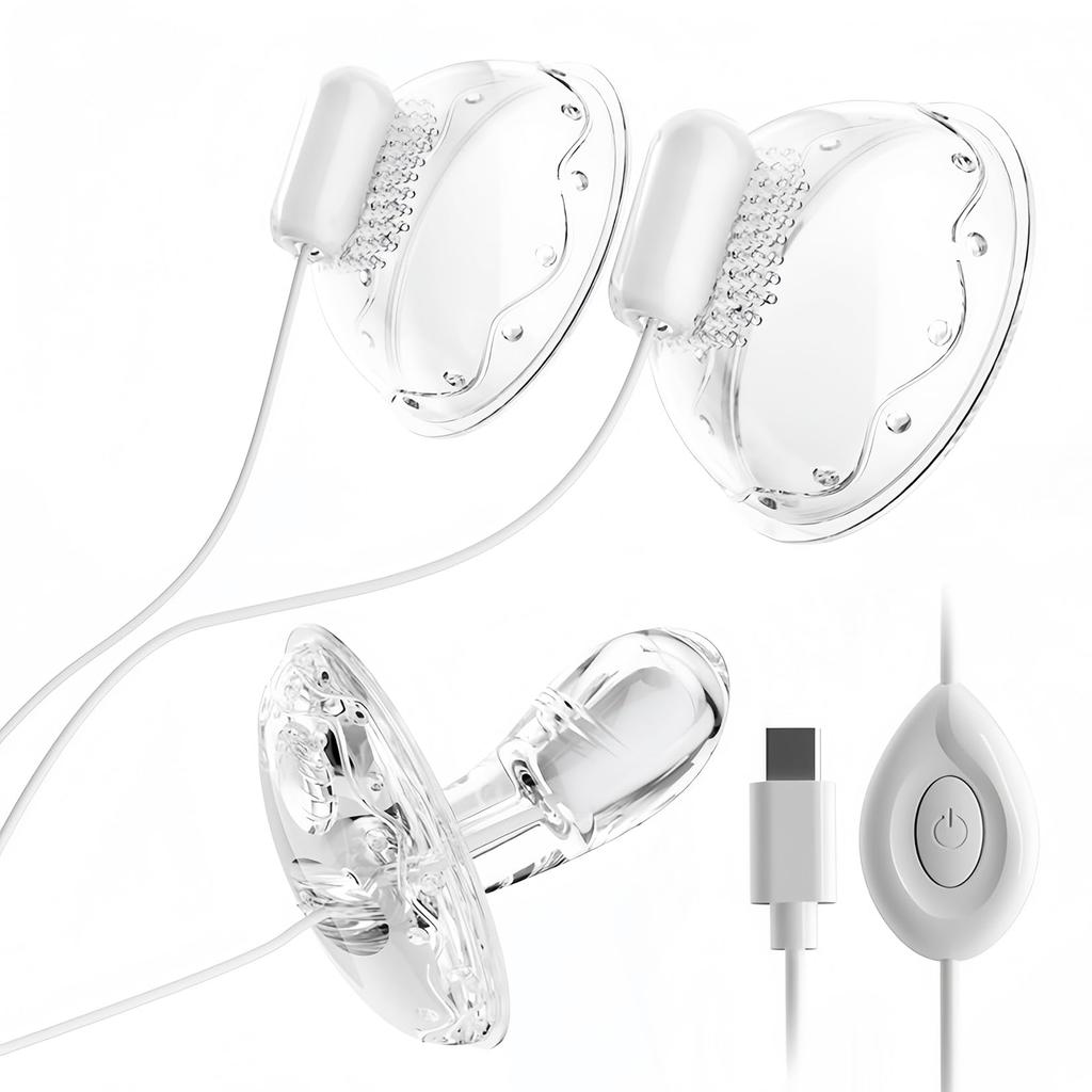 Yemax Nipple 12 Vibration Silicone Suction Power Adult Adult Goods for Type 1 Vibrator, Modes, Cup, Type-C Supply, Toys, Women,