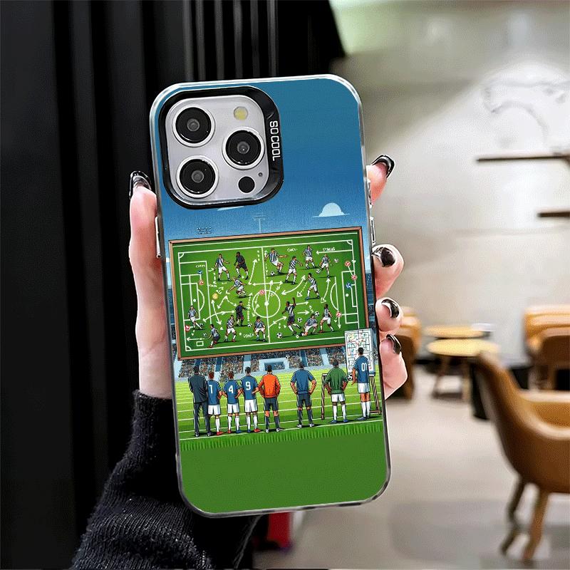 

Football Soccer Tactics Time Shockproof Phone Case for iPhone 17 Air 16 16E 15 Pro Max 14 Plus 13 Mini 12 Back Cover Anti Fall F iPhone 15 Pro