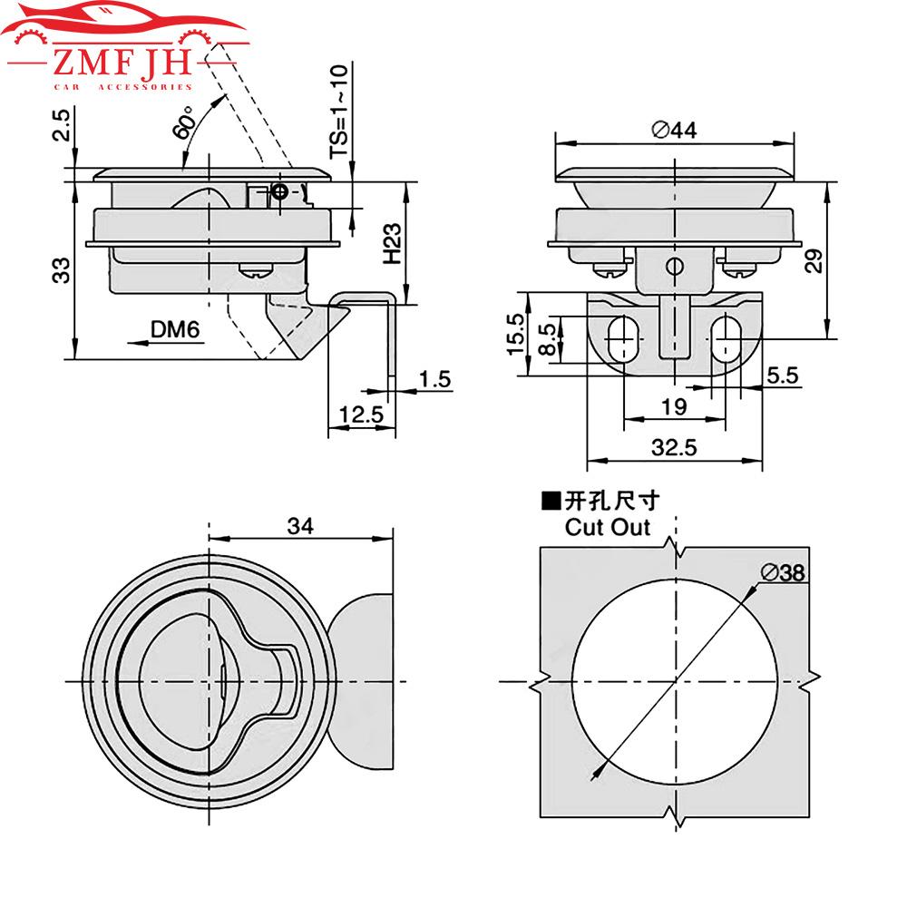 2PCS 10PCS Marine Hatch Locking Locker Small Size Boat Flush Pull Hatch Slam Latch For RV Yacht Camper Deck Zinc Alloy Locker