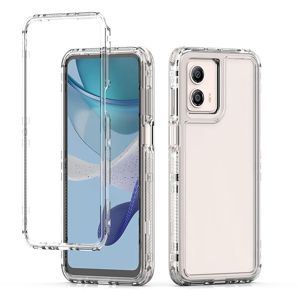 Transparent Shockproof Case for Moto G85 G84 Edge 40 Neo E13 E30 E40 G04 G13 G14 G23 G24 Power G34 G52 G53 G54 Cover Bumper