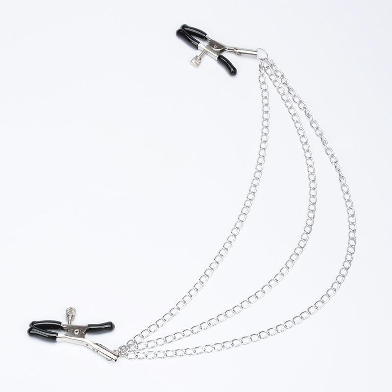 Sexy Nipple Clamp SM Female Slave Training Nipple Clamp Chain Couple Flirting Adult Supplies Sex Toy Pieces