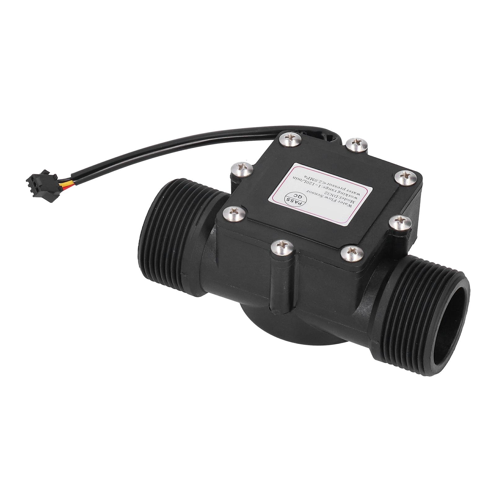 

YF‑DN32 G1 1 4in Industrial Flow Meter Pipe Water Flowmeter Counter Hall Sensor DC3‑24V