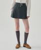 Deuloupisumeon Stitch Pleated Mini Skirt [Charcoal]