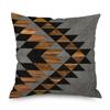 Home Decor Nordic Christmas Brown Geometric Ornament Pillowcase Sofa Chair Printed Car Cushion Cover funda de almohada