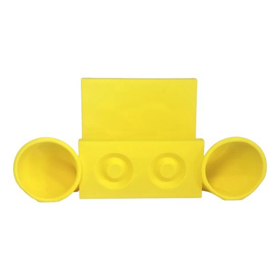 

Double Speaker Phone Holder 3D Printed Amplifier Mobile Phone Stand Sound Volume Enhancer for Smartphones жовтий