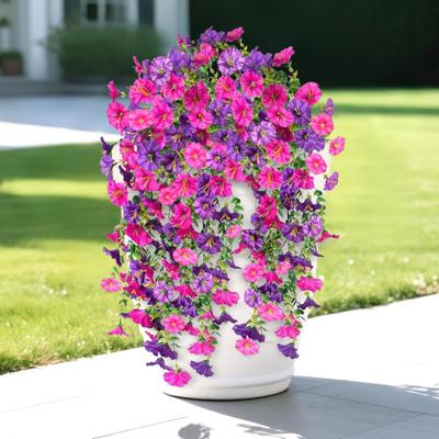 1/2 Stück Hängende Künstliche Prunkwinde UV-Beständig Kunstblume Hochzeitsfeier Innen Außen Garten Wandbehang Kunstblumen Dekoration