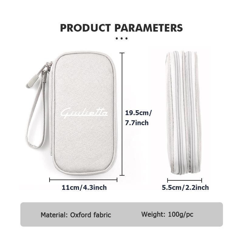 Car Logo Portable Data Cable Waterproof Storage Bag Accessories For Alfa Romeo 159 Giulietta Giulia 147 Mito 156 159 166 GT