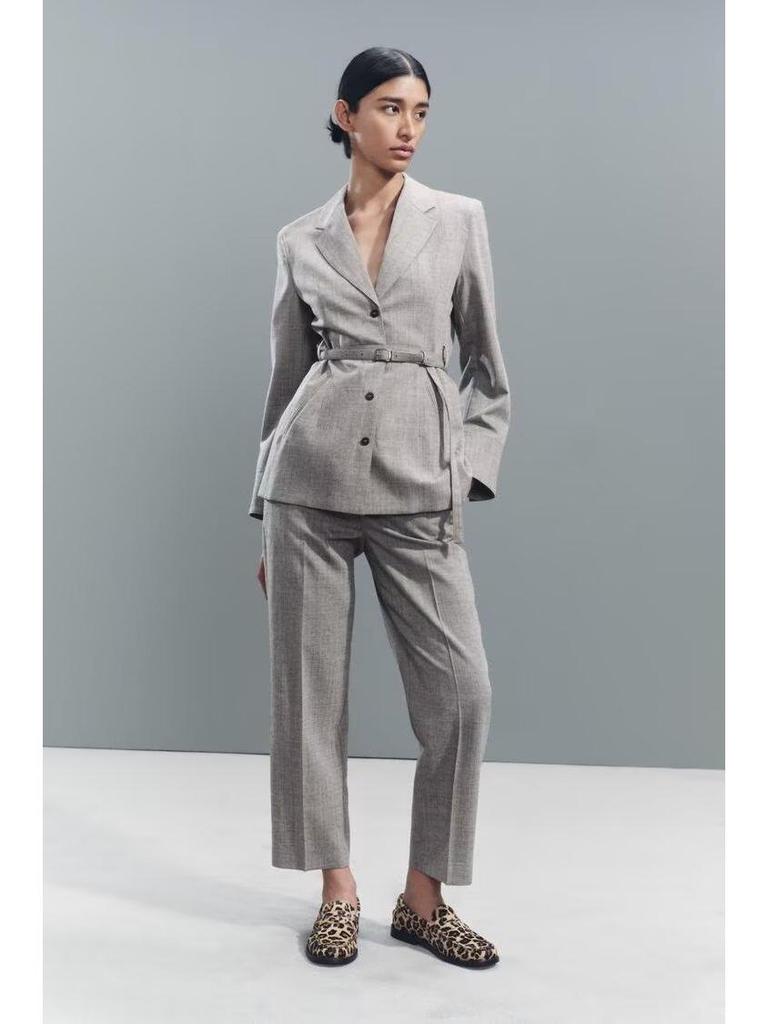 Europäisch-amerikanische Herbst Damen Slim Fit Jacke mit Reverskragen und langen Ärmeln