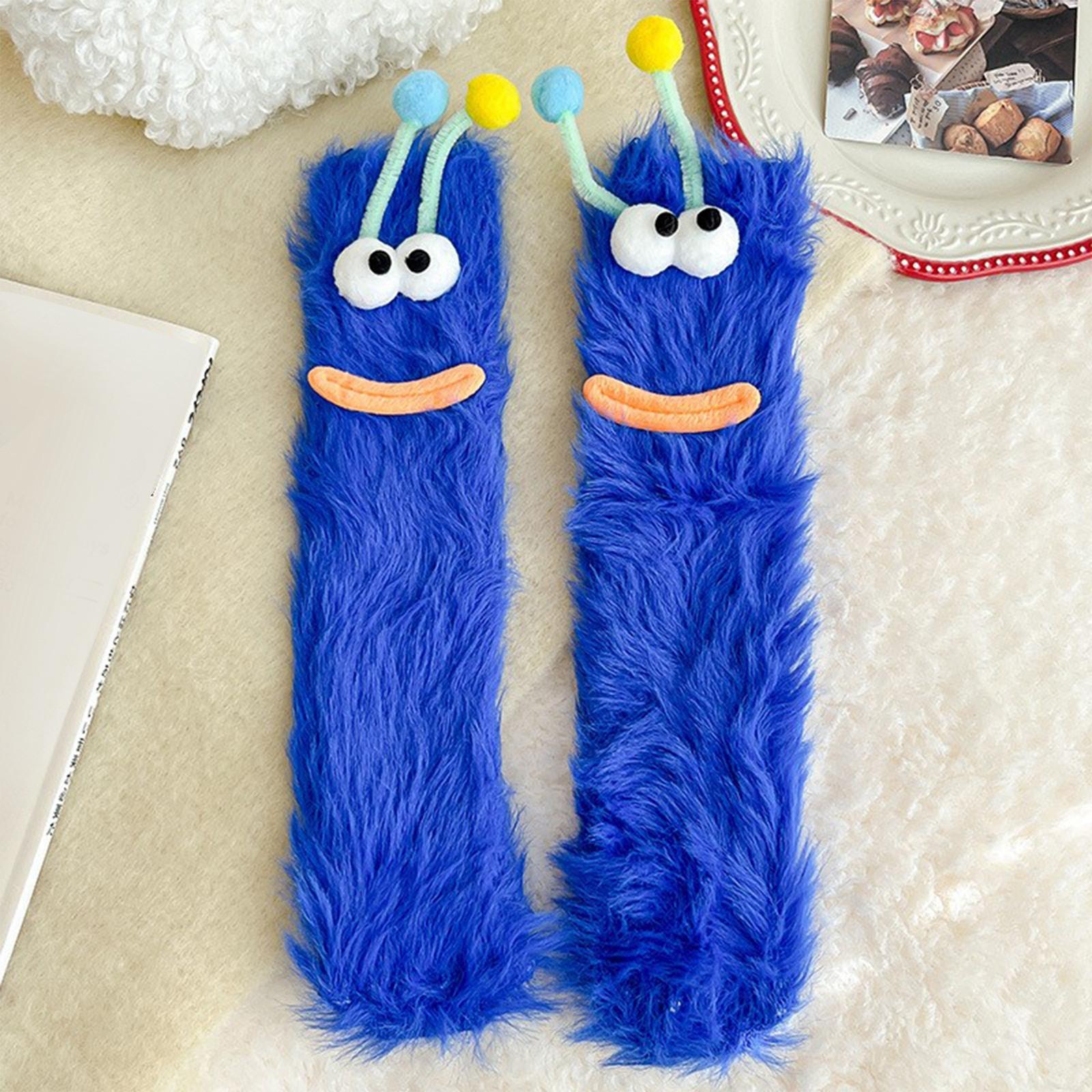 

Некрасивые и милые женские носки средней длины и зимние носки для сна на полу, милые теплые домашние носки с пушистым принтом для пар. One Size