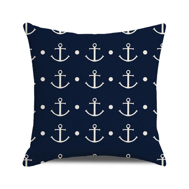 Watercolor sailing-themed sailboat Digital printing short plush pillow covers for car sofa office cushion cover home goods