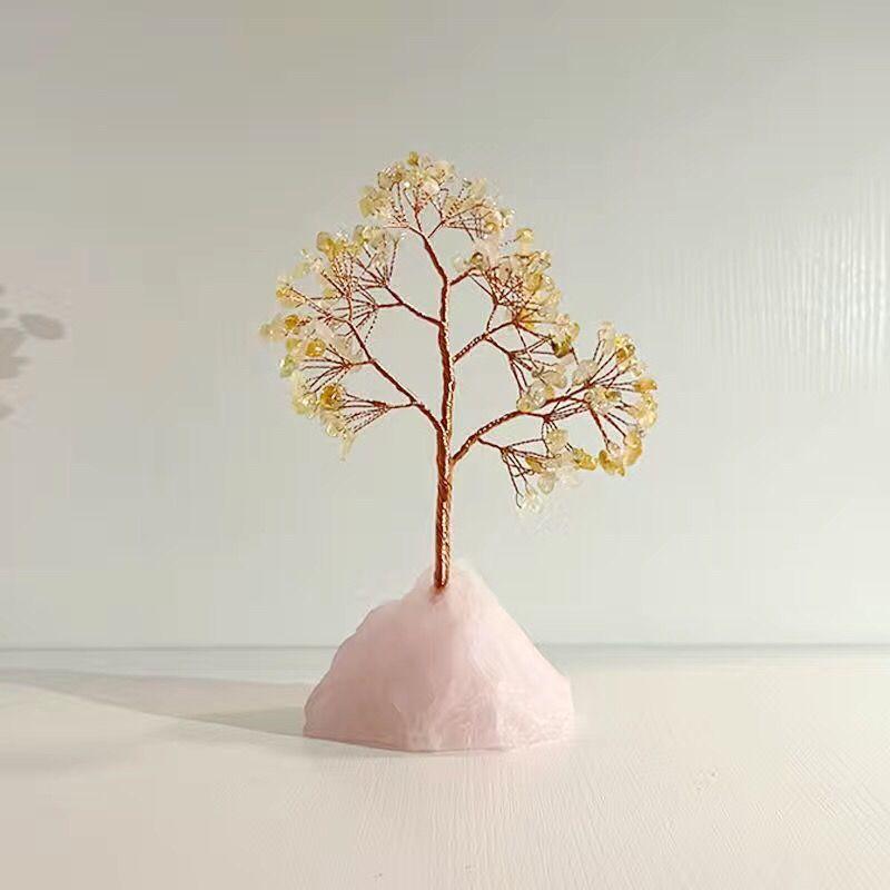 Crystal Tree Ornaments Aesthetic Table Ornament Elegant Modern Interior Ornaments Luxury Miniature Ornament Home Decorations