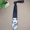 Meier Silk artistic tie - men's versatile trendy casual chic black & blue