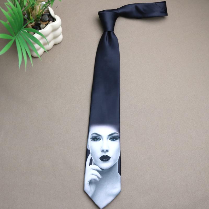 Meier Silk artistic tie - men's versatile trendy casual chic black & blue