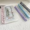 Creative 12 Monthly Cash Storage Bag A6 Transparent Cash Management Book 6 Holes PP Loose-leaf Album Gift