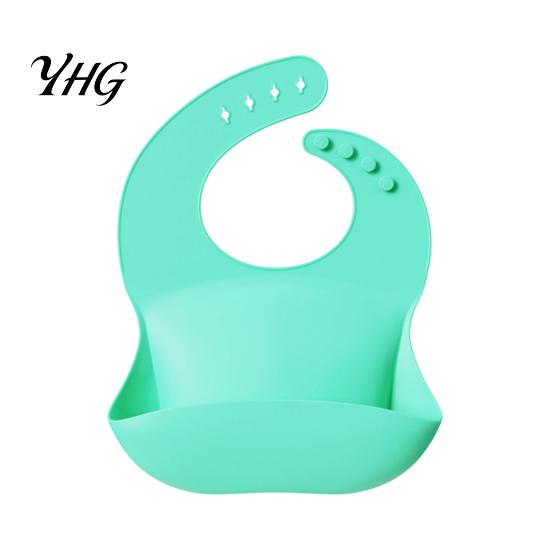 Easy Clean Toddler Bibs Silicone Baby Bib, Waterproof Soft Adjustable Feeding Durable Large Pocket Catch Food Bib for Babies And Toddlers Skin