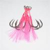 20Pcs Small Jig Jigging Hooks Assist Rigs Circle Hooks Double Fishing Assist Hook Kits Sea Fishing Jigging Lures Hooks