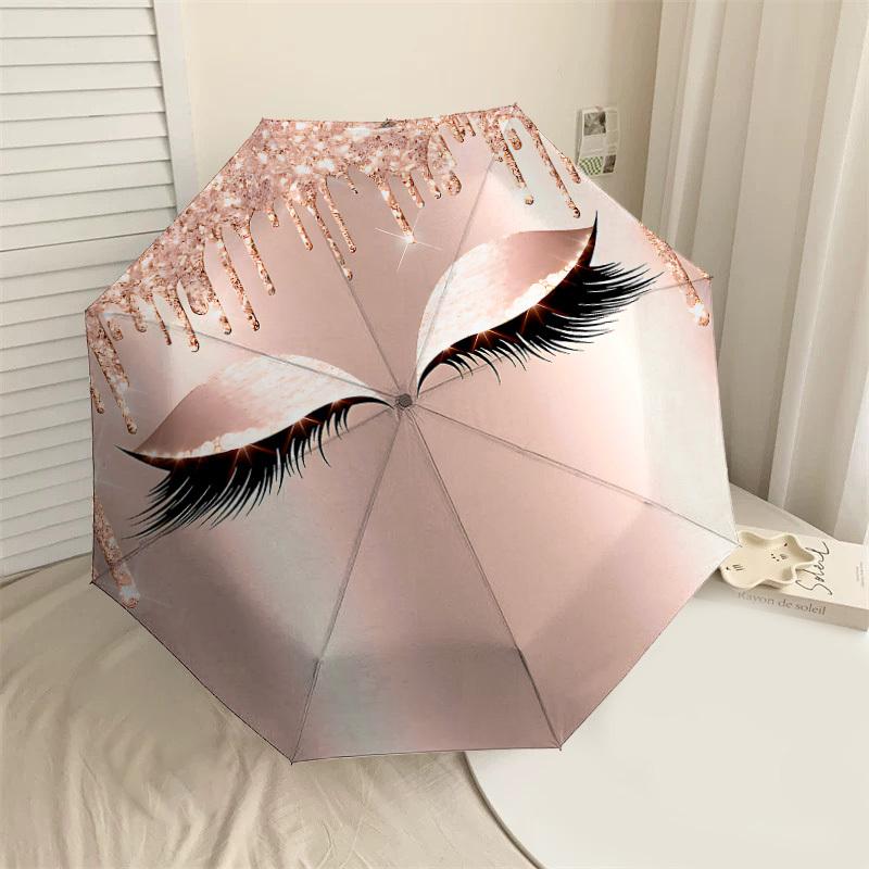 

1PC Eyes Sparkles Umbrella-8-Rib Reinforced, Automatic Open, Lightweight & Durable, Cute Fashion Accessory for Outdoor-P49